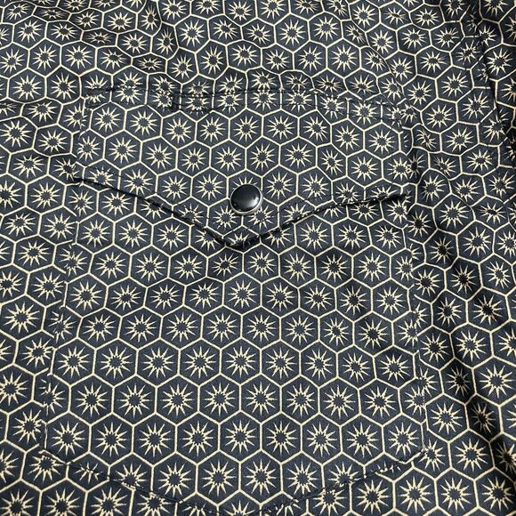 Rodeo Clothing Co. Western Plaid Pearl Snap Shirt Men’s Medium Brown Hexagon - Picture 9 of 12